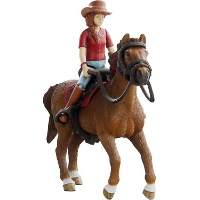 Schleich Horse Club   Hannah & Cayenne speelfiguur