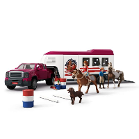 Schleich Horse Club   Lakeside truck met aanhangwagen speelfiguur