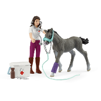 Schleich Horse Club   Mevrouw Kramer met veulen speelset