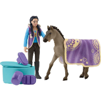 Schleich Horse Club   Schoonheidsset met Kim speelset