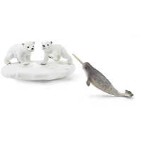 Schleich Wild Life   IJsberen glijfeestje speelfiguur