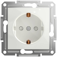 Schneider Electric EPH2970221D Wandontactdoos met aanrakingsbeveiliging Asfora Wit (RAL 9003) 1 stuk(s)