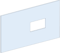 Schneider Electric PrismaSeT P, frontplaat, Compact INS INV250, vaste inbouw, verticaal, breedte = 650 mm, hoogte = 5 modules 1 stuk(s)