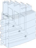 Schneider Electric PrismaSeT P, voedingsblok, Compact NSX100 250/Compact INS250 4 polig, boven 1 stuk(s)