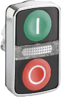 Schneider Electric ZB4BW7A3741 Harmony ZB4BW7A3741 Dubbele drukknop Groen, Rood 1 stuk(s)
