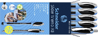 Schneider Schreibgeräte Etui 4x Memo + 1x Rave schwarz 150245 Balpen Kleur inkt: Zwart 5 stuk(s)