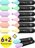 Schneider Schreibgeräte Textmarker Textmarker Job Aktion 6+2 Karton Etui 8 Stück pastell 115090 1 stuk(s)