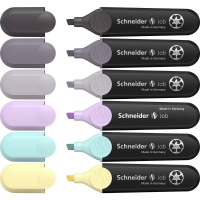 Schneider Schreibgeräte Textmarker Textmarker Job Pastell (grau) Karton Etui 6 Stück sortiert 115099 1 mm, 5 mm 6 stuk(s)