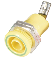 Schnepp BU 4600 ge Veiligheids labconnector, female Bus, inbouw verticaal Stift Ø: 4 mm Geel 1 stuk(s)
