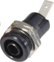 Schnepp BU 4600 sw Veiligheids labconnector, female Bus, inbouw verticaal Stift Ø: 4 mm Zwart 1 stuk(s)