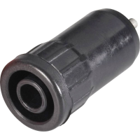 Schnepp BU 4800 sw Veiligheids labconnector, female Bus, inbouw verticaal Stift Ø: 4 mm Zwart 1 stuk(s)
