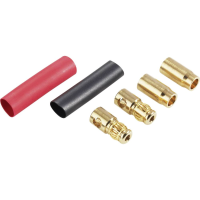 Schnepp DS 6 Pluimstekker Stekker, recht, Bus, recht Stift Ø: 6 mm Rood, Zwart 1 stuk(s)