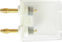 Schnepp G1 2AU Meetadapter Banaanstekker 4 mm   Bus 4 mm Stapelbaar Wit