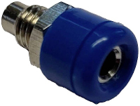 Schnepp Miniatuur laboratoriumconnector Bus, inbouw verticaal Stift Ø: 2.6 Mm Blauw 1 stuk(s)