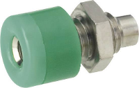 Schnepp Miniatuur laboratoriumconnector Bus, inbouw verticaal Stift Ø: 2.6 Mm Groen 1 stuk(s)