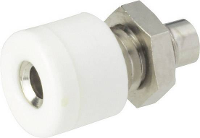 Schnepp Miniatuur laboratoriumconnector Bus, inbouw verticaal Stift Ø: 2.6 Mm Wit 1 stuk(s)