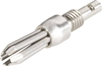 Schnepp N V2A 4000 Pluimstekker Stekker, recht Stift Ø: 4 mm Zilver 1 stuk(s)