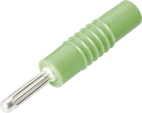 Schnepp S 4000 S Pluimstekker Stekker, recht Stift Ø: 4 mm Groen 1 stuk(s)