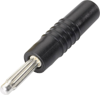 Schnepp S 4000 S Pluimstekker Stekker, recht Stift Ø: 4 mm Zwart 1 stuk(s)