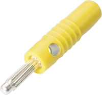 Schnepp S 4004 L Pluimstekker Stekker, recht Stift Ø: 4 mm Geel 1 stuk(s)