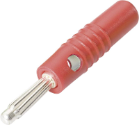 Schnepp S 4004 L Pluimstekker Stekker, recht Stift Ø: 4 mm Rood 1 stuk(s)
