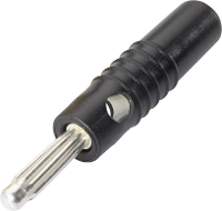 Schnepp S 4004 L Pluimstekker Stekker, recht Stift Ø: 4 mm Zwart 1 stuk(s)