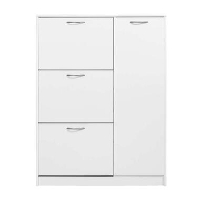 Schoenenkast Porto 7   wit   129x95x25 cm   Leen Bakker
