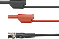Schützinger DI SKO 89 58 / 100 / SW BNC meetsnoer 100.00 Cm Zwart/rood