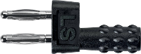 Schützinger KURZ 5741 / 5.08 2 IG MB Ni / SW Kortsluitingsstekker Zwart 1 stuk(s)
