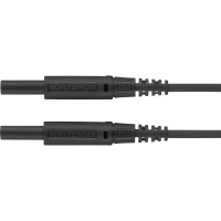 Schützinger Meetsnoer Stekker 2 mm Stekker 2 mm 50.00 Cm Zwart 1 stuk(s)