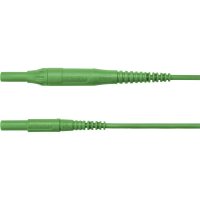 Schützinger Meetsnoer Stekker 4 mm Stekker 4 mm 150.00 Cm Groen 1 stuk(s)