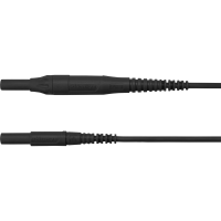 Schützinger Meetsnoer Stekker 4 mm Stekker 4 mm 150.00 Cm Zwart 1 stuk(s)
