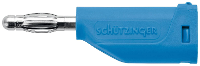 Schützinger Veerkorfstekker Stift Ø: 4 mm Blauw 1 stuk(s)