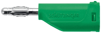 Schützinger Veerkorfstekker Stift Ø: 4 mm Groen 1 stuk(s)