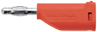 Schützinger Veerkorfstekker Stift Ø: 4 mm Rood 1 stuk(s)