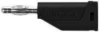 Schützinger Veerkorfstekker Stift Ø: 4 mm Zwart 1 stuk(s)