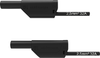 Schützinger VSFK 8700 / 2.5 / 100 / SW Veiligheidsmeetsnoer 4mm stekker 4mm stekker 100.00 Cm Zwart 1 stuk(s)