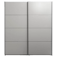 Schuifdeurkast Dallas antraciet/grijs softclose   210x180x65 cm   Leen Bakker