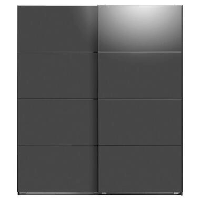 Schuifdeurkast Dallas antraciet softclose   210x180x65 cm   Leen Bakker