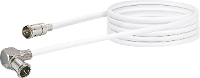 Schwaiger Antenne Aansluitkabel [1x F quickstekker   1x Mini DAT stekker] 1.50 M 90 dB Wit