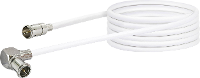 Schwaiger Antenne Aansluitkabel [1x F quickstekker   1x Mini DAT stekker] 3.00 M 90 dB Wit