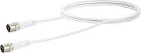Schwaiger Antenne, Satelliet Aansluitkabel [1x F quickstekker   1x F quickstekker] 1.5 M 10 dB Viervoudig afgeschermd Wit