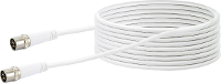 Schwaiger Antenne, Satelliet Aansluitkabel [1x F quickstekker   1x F quickstekker] 10.00 M 10 dB Viervoudig afgeschermd Wit
