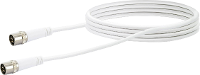 Schwaiger Antenne, Satelliet Aansluitkabel [1x F quickstekker   1x F quickstekker] 3.00 M 10 dB Viervoudig afgeschermd Wit