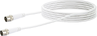 Schwaiger Antenne, Satelliet Aansluitkabel [1x F quickstekker   1x F quickstekker] 5.00 M 10 dB Viervoudig afgeschermd Wit