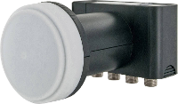 Schwaiger LNB4 Quad LNB Aantal gebruikers: 4 Feed opname: 40 mm met switch Lichtgrijs, Wit