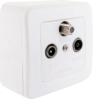 Schwaiger RDS908531 Antennedoos Satelliet, TV, FM Opbouw Doorvoerdoos