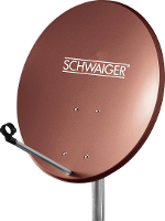 Schwaiger SPI550.2 Satellietschotel 60 cm Reflectormateriaal: Staal Steenrood