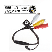 Screw Head 600TVL Mini Surveillance Camera For Security Monitoring
