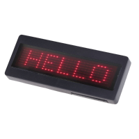 Scrolling Rechargeable Red Led Name Badge For Business Advertising Message Display